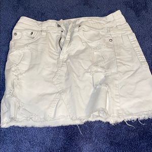 White American eagle jean skirt